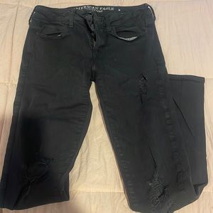 American eagle ripped black jeans